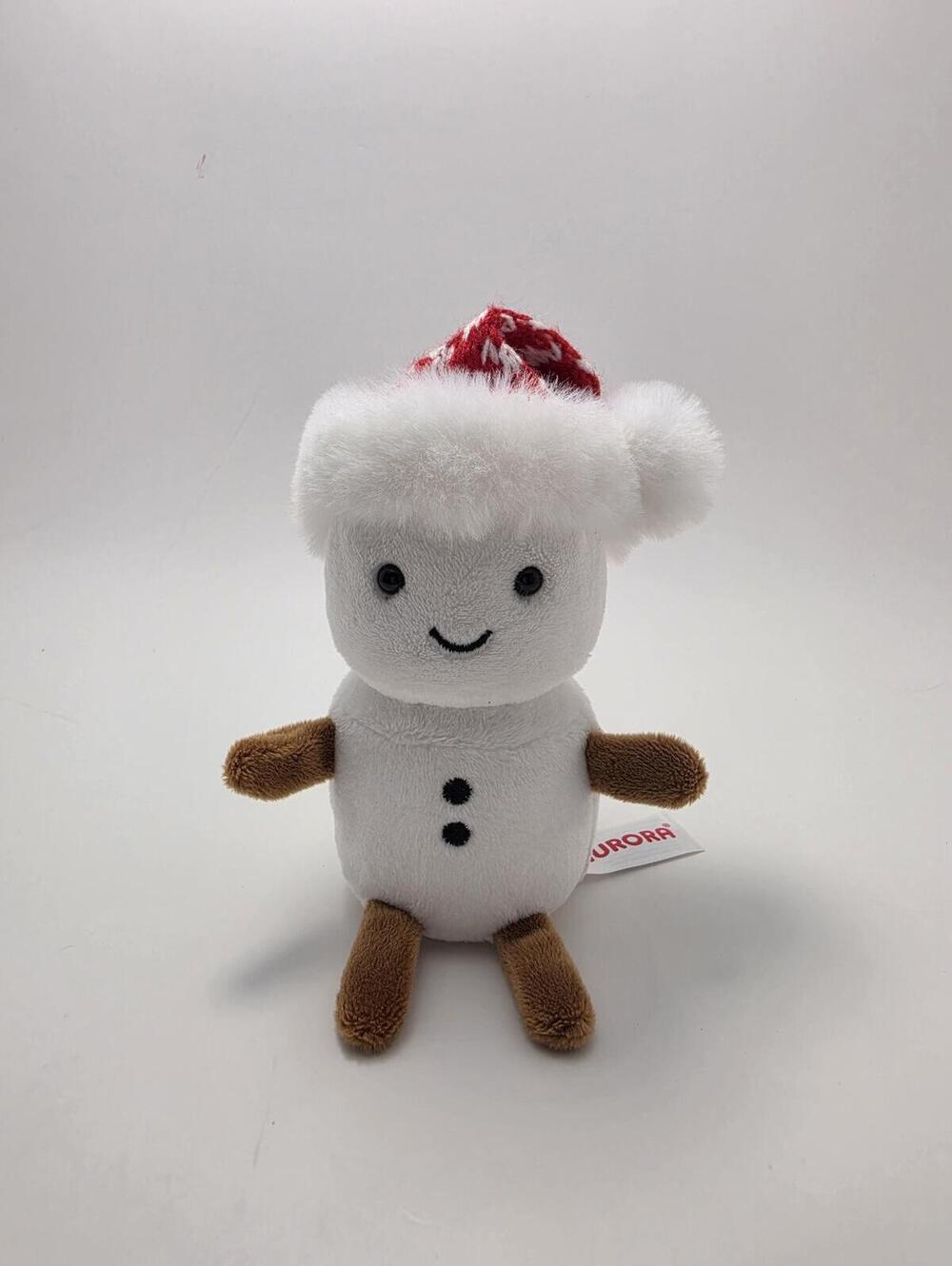 Aurora Holiday Snowman Plush Stuffed Animal (4 inch)